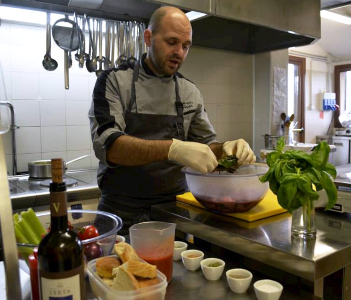 Chef Francesco cooking