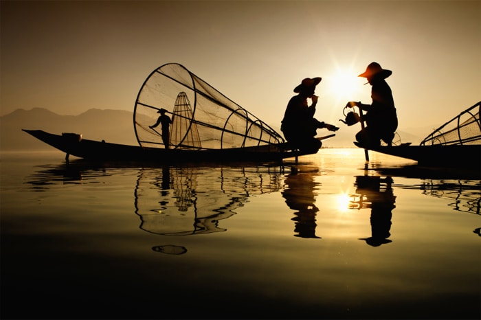 Tea for Two Lake Inle Myanmar. Photo courtesy of Luminous Journeys.