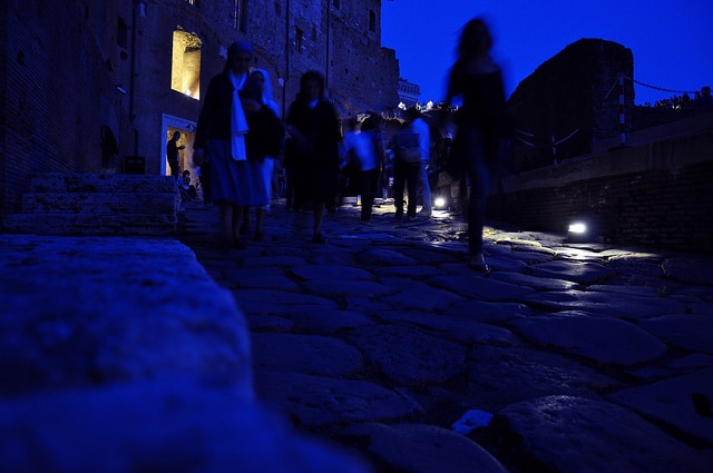 An evening passeggiata in Italy.  Photo courtesy of Fabiana.