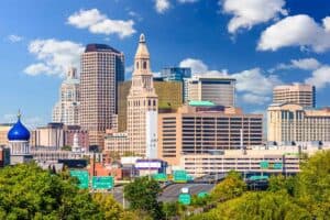 Hartford skyline, Connecticut, USA.