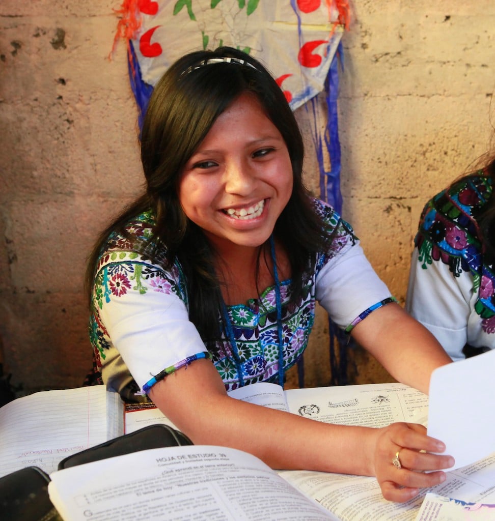 A young female student in Guatemala is part of a UN program that helps get an education, see a doctor, and stay safe from violence.