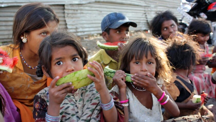 Children begging in India