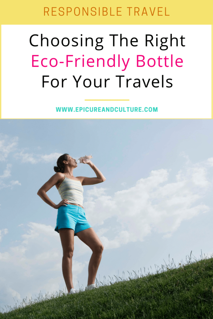 If you want to start traveling with eco friendly travel products, start by ditching plastic water bottles and choosing greener options, such as stainless steel drinking bottles. In this post, you will find tips for buying the best water bottle for your needs while contributing to a cleaner, plastic-free environment when you travel. #ecofriendlytravelproducts #bestwaterbottle #travelproducts #drinkingbottle #ethicalproducts #plasticfree