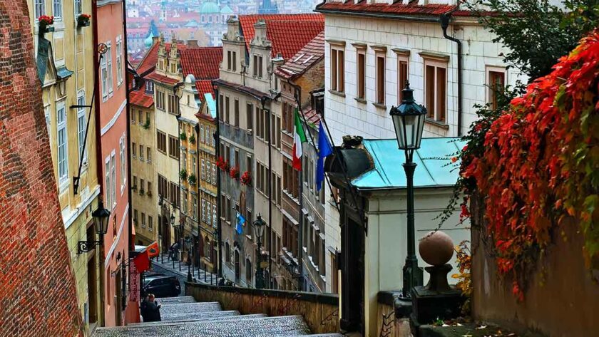 Street in Prague old town.