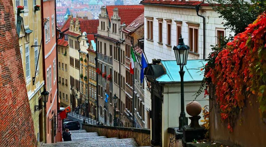 Street in Prague old town.