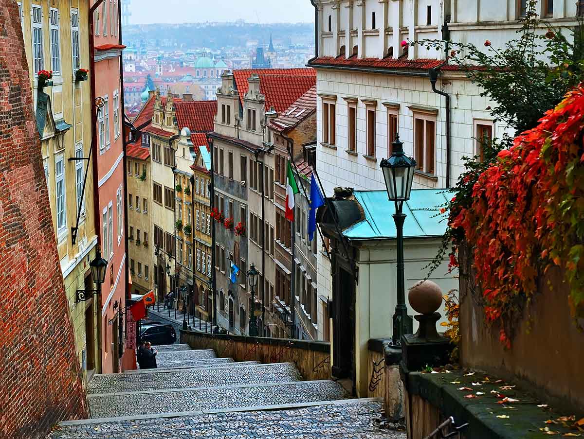 Street in Prague old town.
