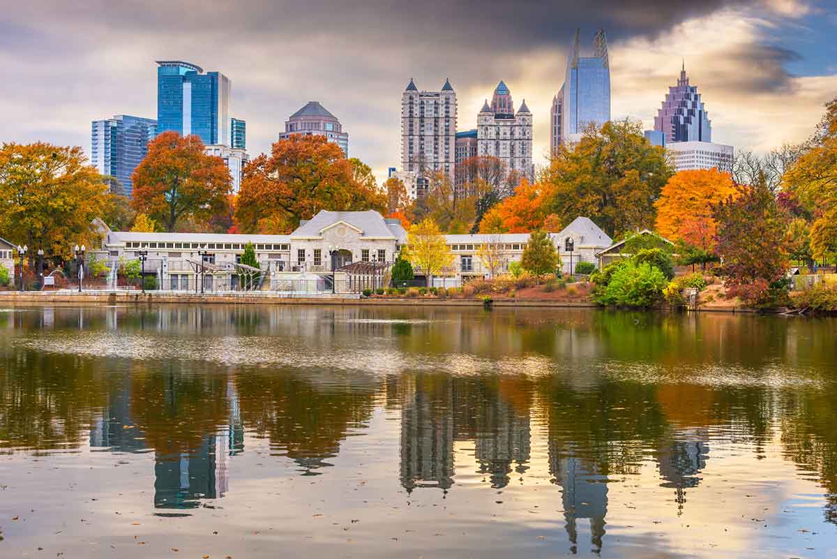 Atlanta Piedmont Park in fall.