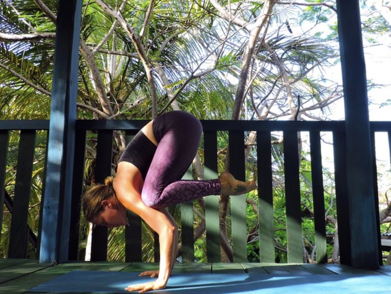 woman enjoy one of the many spiritual yoga retreats in Tanzania