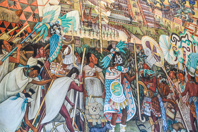 Diego Rivera murals at the National Palace in Mexico City
