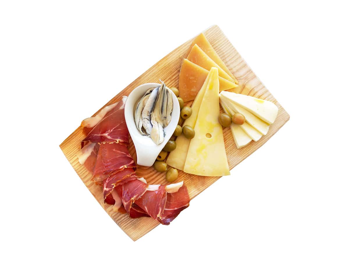 Croatian ham and cheese platter.